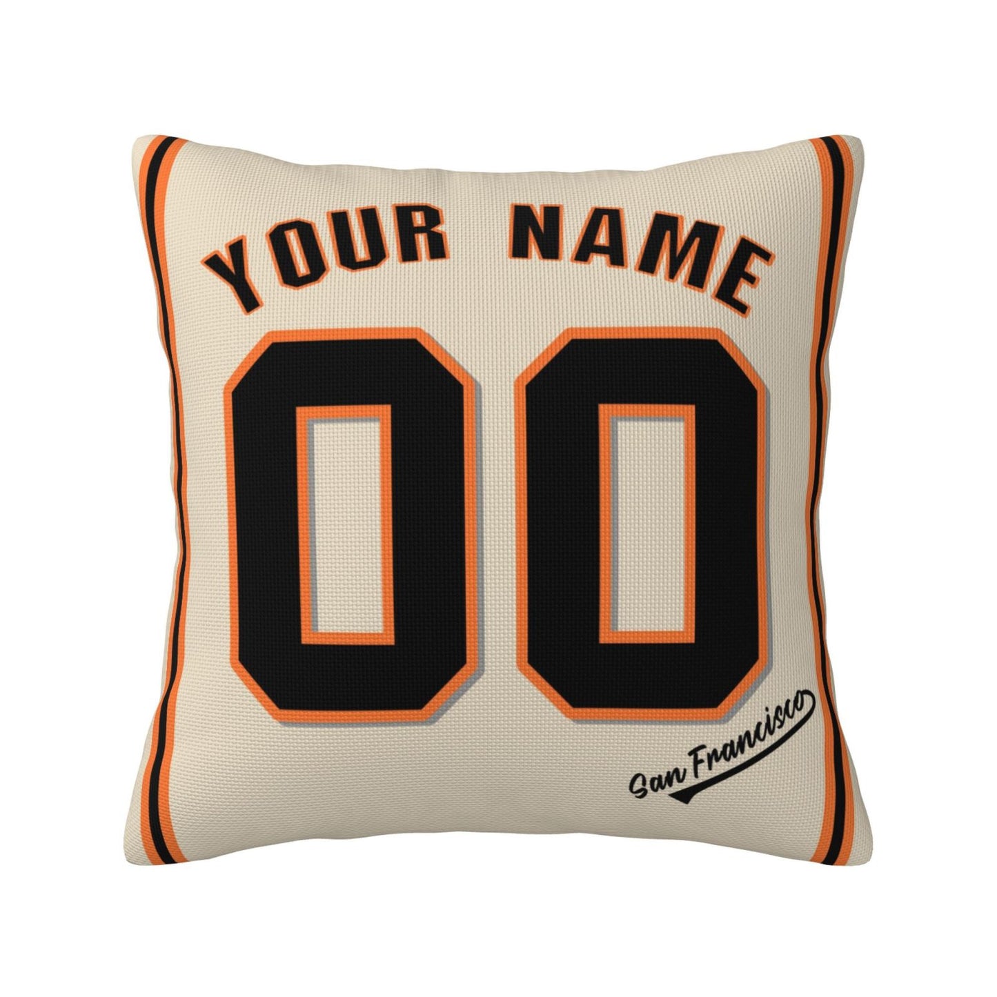 Custom San Francisco Giants Pillow Decorative Throw Pillow Case - Print Personalized Football Team Fans Name & Number Birthday Gift Football Pillows