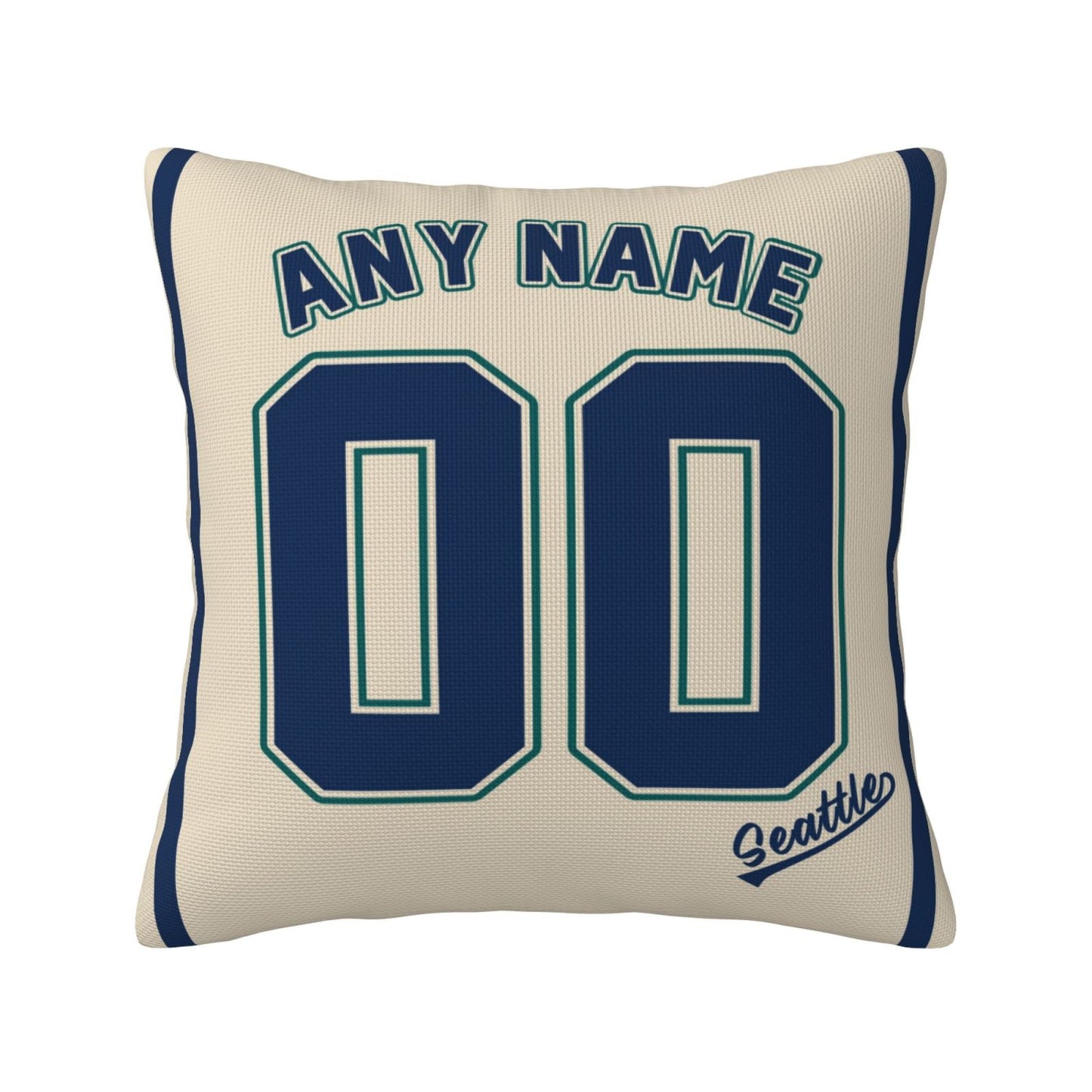 Custom Seattle Mariners Pillow Decorative Throw Pillow Case - Print Personalized Football Team Fans Name & Number Birthday Gift Football Pillows