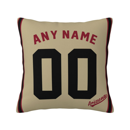 Custom A.Diamondbacks Gold Pillow Decorative Throw Pillow Case - Print Personalized Football Team Fans Name & Number Birthday Gift Football Pillows