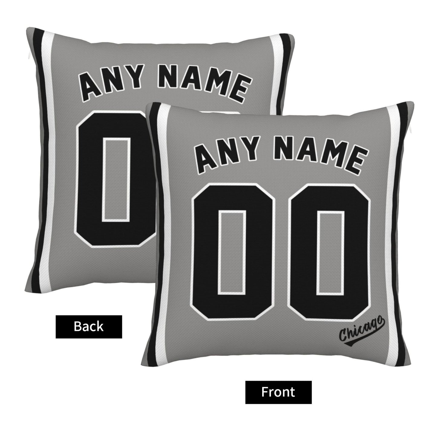 Custom Chicago White Sox Pillow Decorative Throw Pillow Case - Print Personalized Football Team Fans Name & Number Birthday Gift Football Pillows