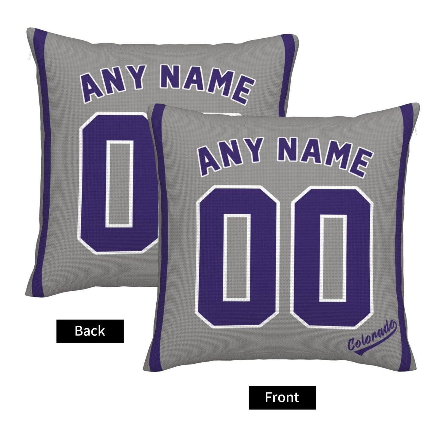 Custom Colorado Rockies Pillow Decorative Throw Pillow Case - Print Personalized Football Team Fans Name & Number Birthday Gift Football Pillows