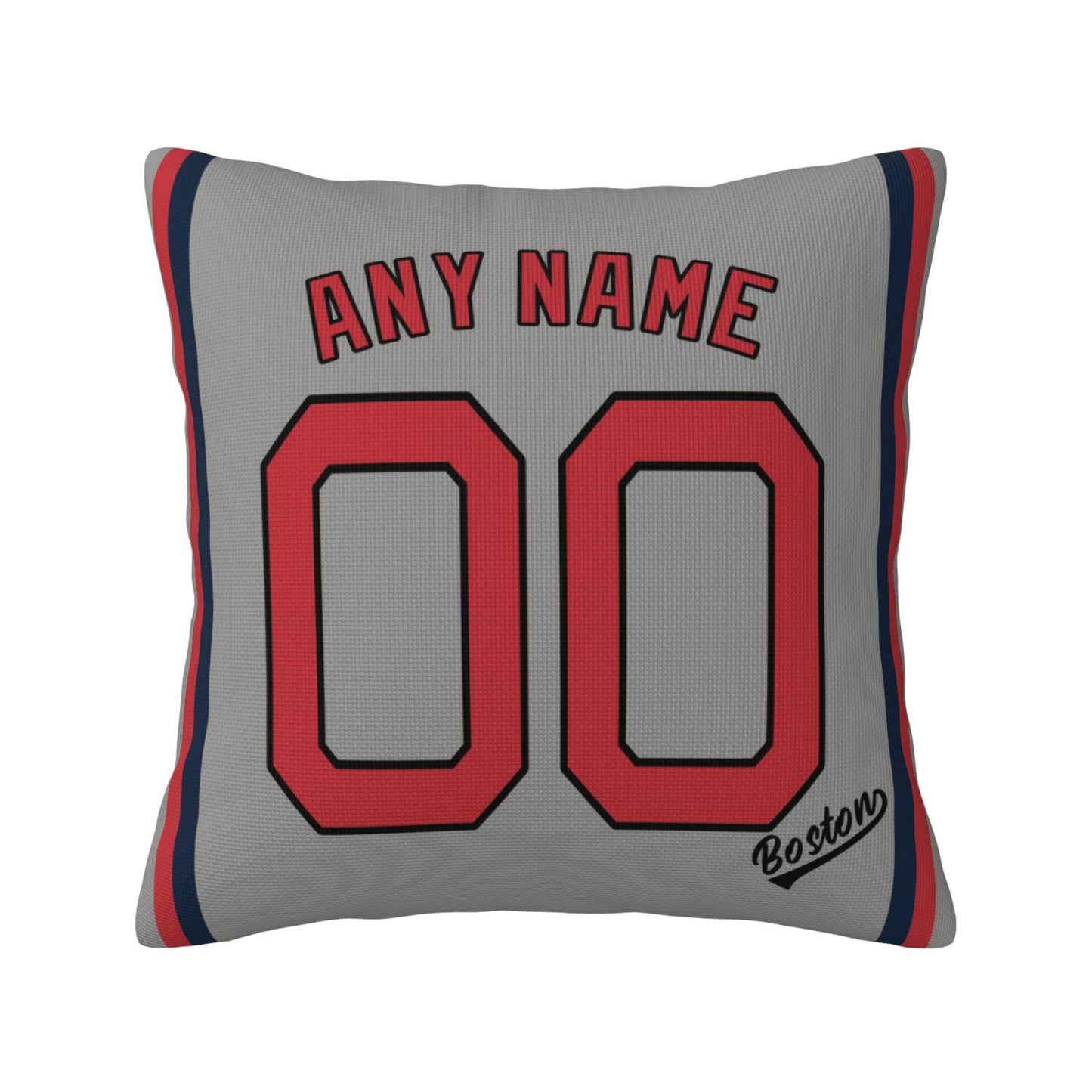 Custom Boston Red Sox Pillow Decorative Throw Pillow Case - Print Personalized Football Team Fans Name & Number Birthday Gift Football Pillows