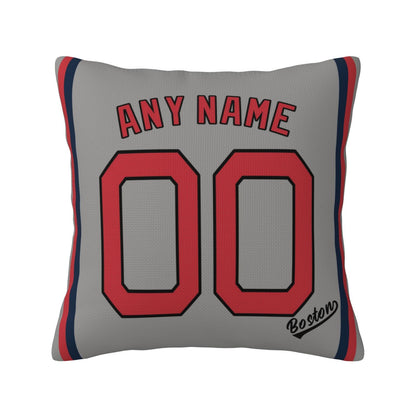 Custom Boston Red Sox Pillow Decorative Throw Pillow Case - Print Personalized Football Team Fans Name & Number Birthday Gift Football Pillows