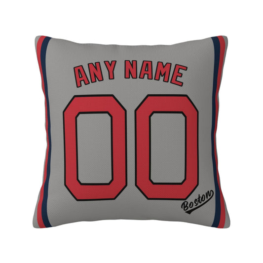 Custom Boston Red Sox Pillow Decorative Throw Pillow Case - Print Personalized Football Team Fans Name & Number Birthday Gift Football Pillows