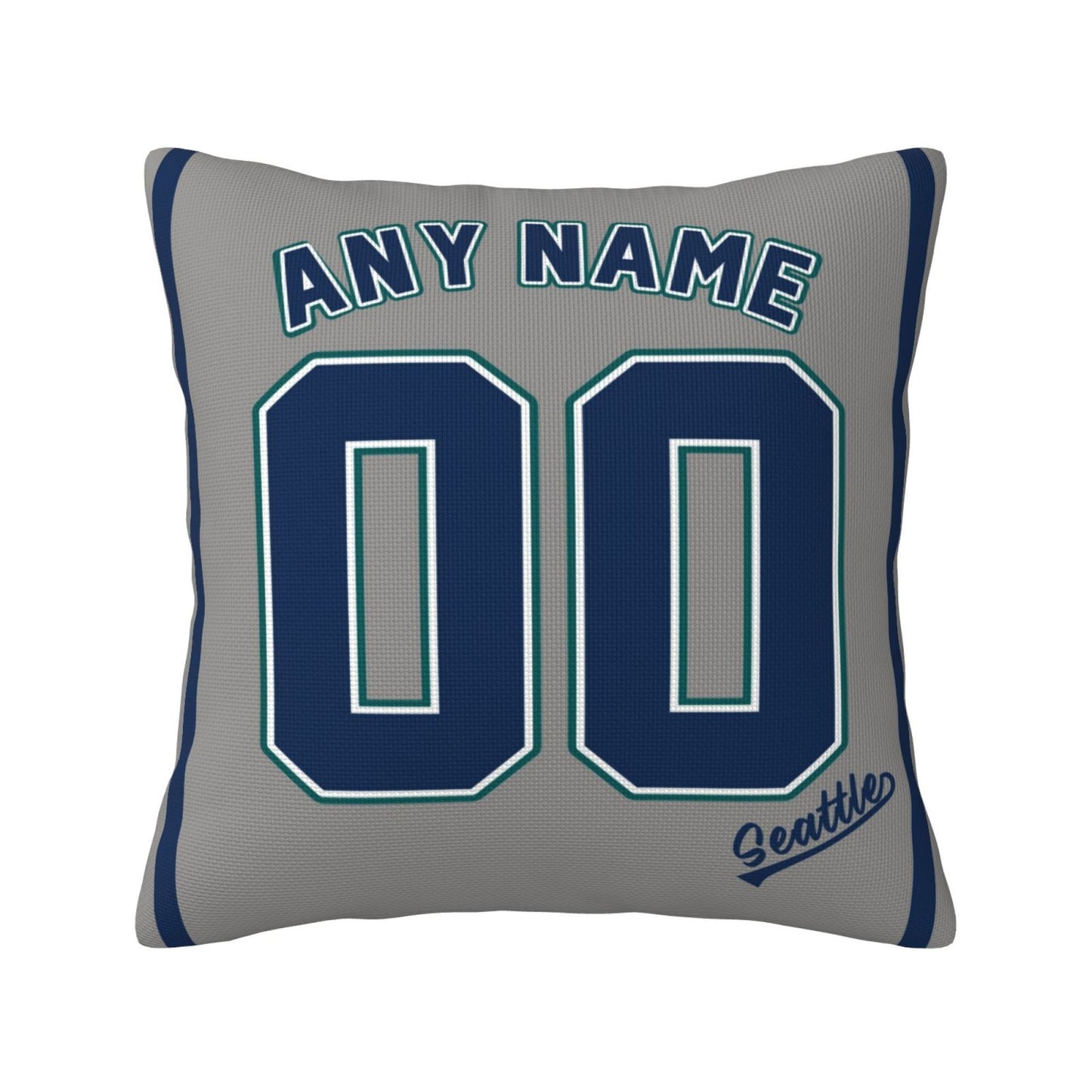 Custom Seattle Mariners Pillow Decorative Throw Pillow Case - Print Personalized Football Team Fans Name & Number Birthday Gift Football Pillows