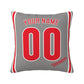 Custom Philadelphia Phillies Pillow Decorative Throw Pillow Case - Print Personalized Football Team Fans Name & Number Birthday Gift Football Pillows