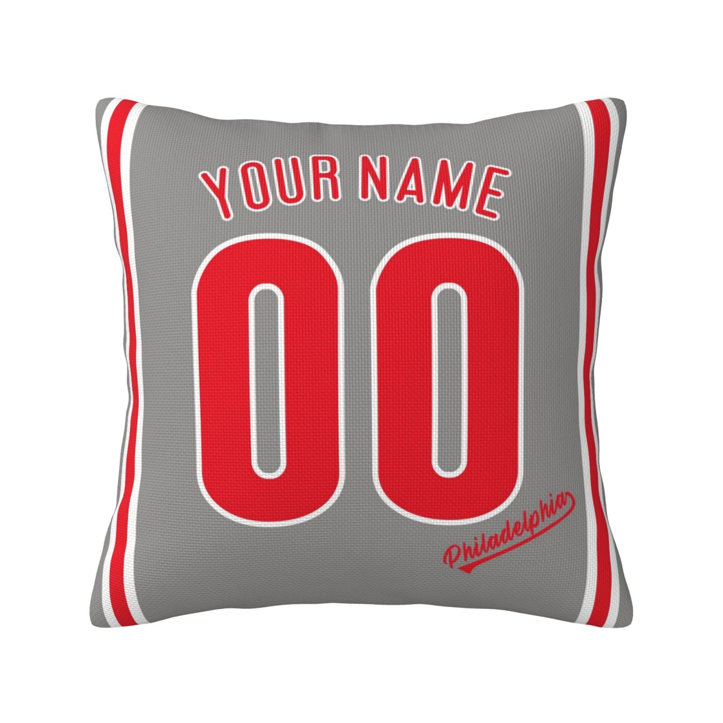 Custom Philadelphia Phillies Pillow Decorative Throw Pillow Case - Print Personalized Football Team Fans Name & Number Birthday Gift Football Pillows