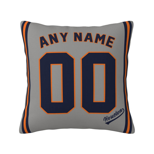 Custom Houston Astros Pillow Decorative Throw Pillow Case - Print Personalized Football Team Fans Name & Number Birthday Gift Football Pillows