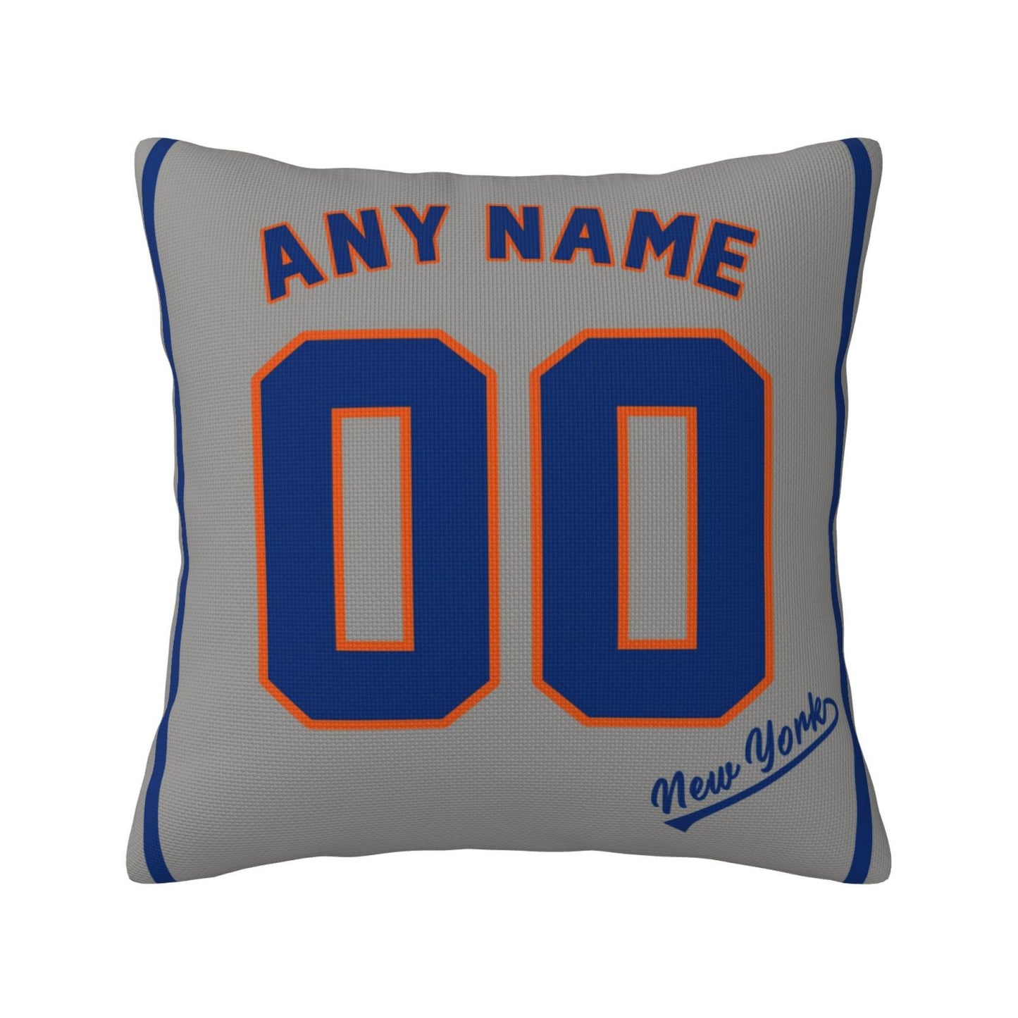 Custom New York Mets Pillow Decorative Throw Pillow Case - Print Personalized Football Team Fans Name & Number Birthday Gift Football Pillows