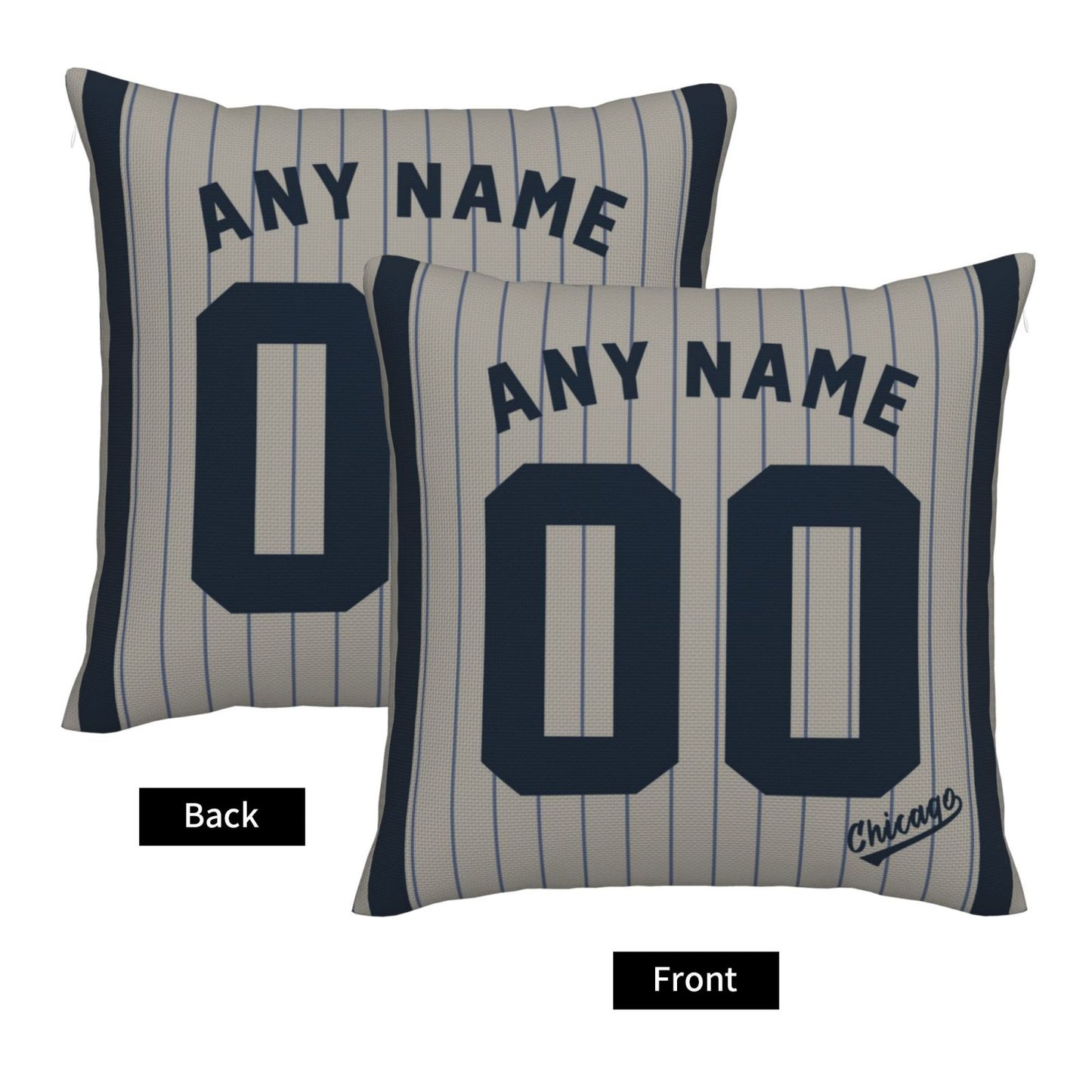 Custom Chicago White Sox Pillow Decorative Throw Pillow Case - Print Personalized Football Team Fans Name & Number Birthday Gift Football Pillows