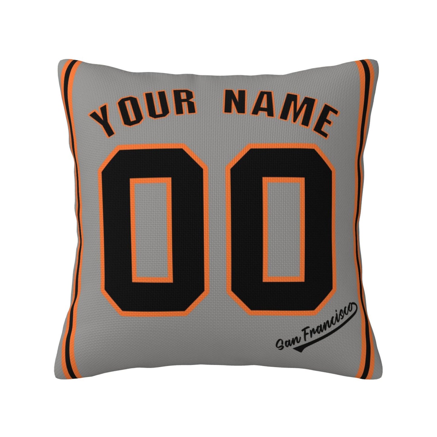 Custom San Francisco Giants Pillow Decorative Throw Pillow Case - Print Personalized Football Team Fans Name & Number Birthday Gift Football Pillows