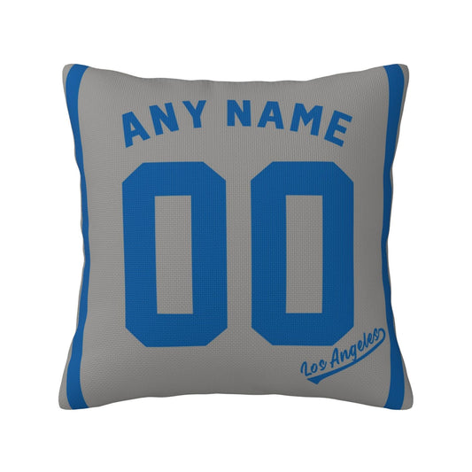 Custom Los Angeles Dodgers Pillow Decorative Throw Pillow Case - Print Personalized Football Team Fans Name & Number Birthday Gift Football Pillows