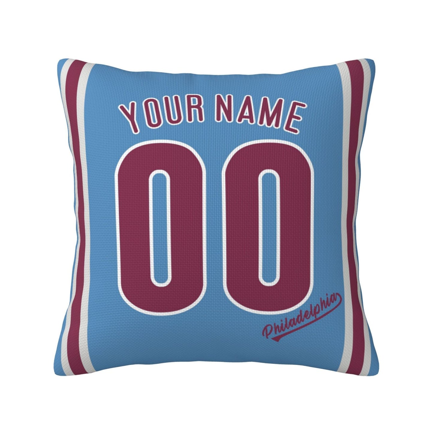 Custom Philadelphia Phillies Pillow Decorative Throw Pillow Case - Print Personalized Football Team Fans Name & Number Birthday Gift Football Pillows