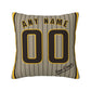 Custom San Diego Padres Pillow Decorative Throw Pillow Case - Print Personalized Football Team Fans Name & Number Birthday Gift Football Pillows