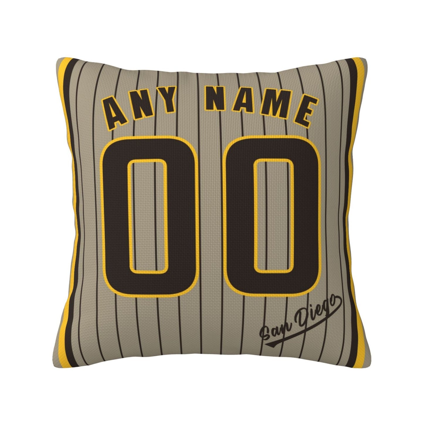 Custom San Diego Padres Pillow Decorative Throw Pillow Case - Print Personalized Football Team Fans Name & Number Birthday Gift Football Pillows