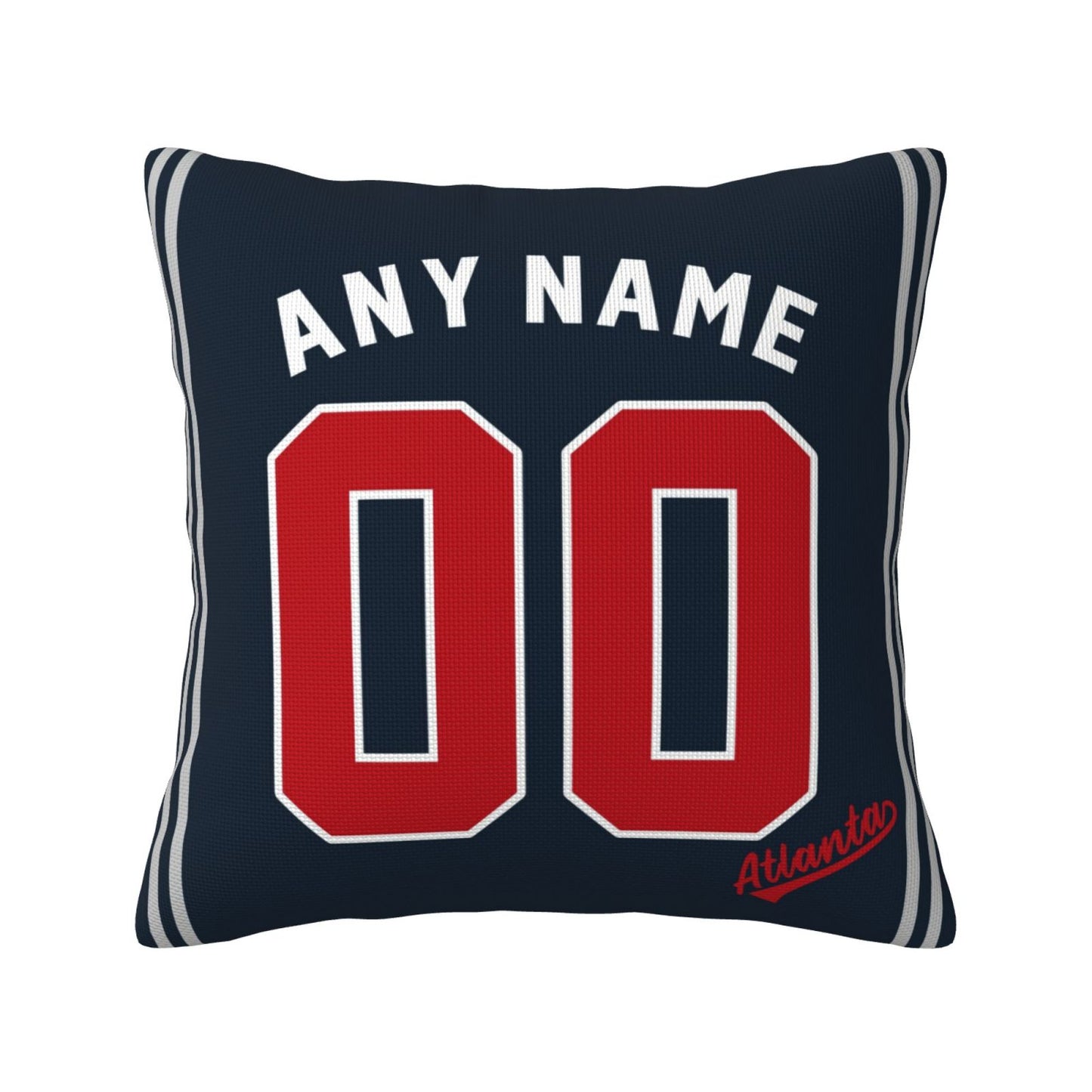 Custom Atlanta Braves Pillow Decorative Throw Pillow Case - Print Personalized Football Team Fans Name & Number Birthday Gift Football Pillows