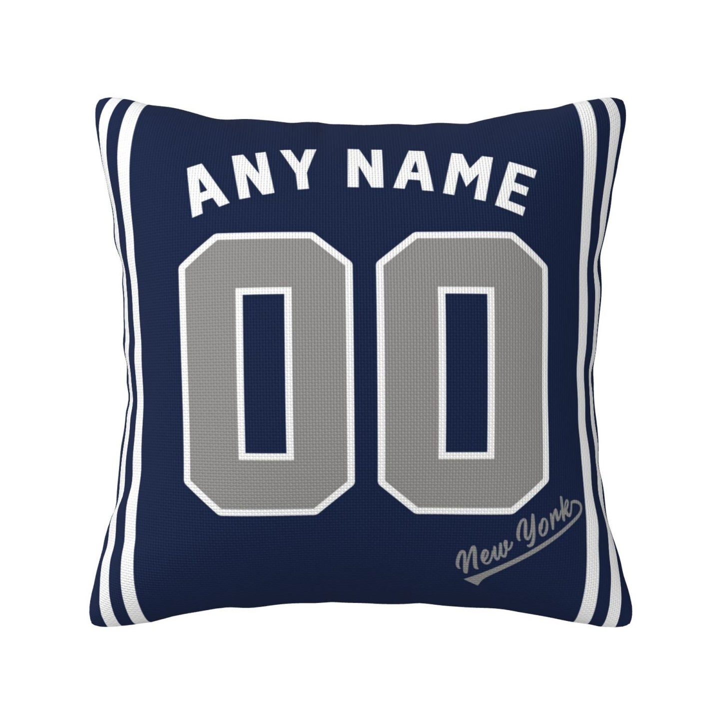 Custom New York Yankees Pillow Decorative Throw Pillow Case - Print Personalized Football Team Fans Name & Number Birthday Gift Football Pillows