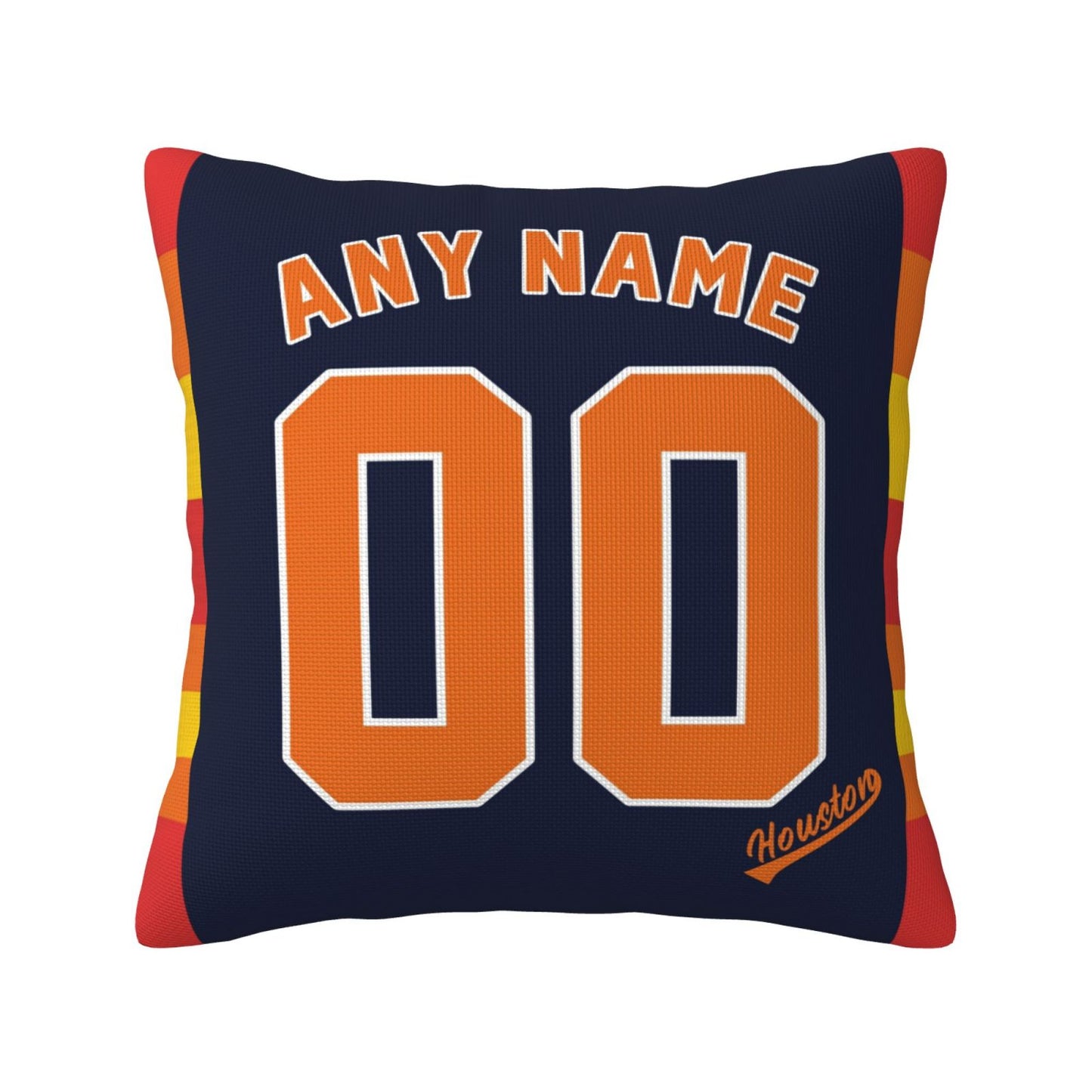 Custom Houston Astros Pillow Decorative Throw Pillow Case - Print Personalized Football Team Fans Name & Number Birthday Gift Football Pillows
