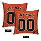 Custom Baltimore Orioles Pillow Decorative Throw Pillow Case - Print Personalized Football Team Fans Name & Number Birthday Gift Football Pillows