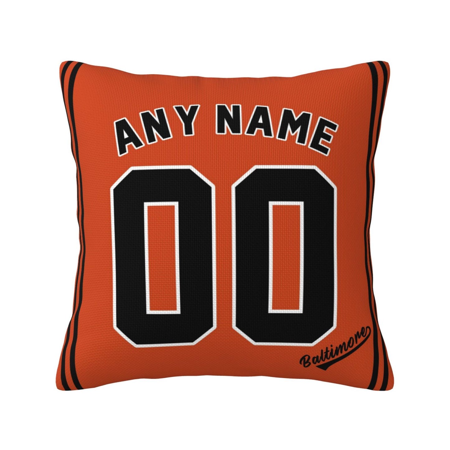 Custom Baltimore Orioles Pillow Decorative Throw Pillow Case - Print Personalized Football Team Fans Name & Number Birthday Gift Football Pillows