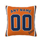 Custom Detroit Tigers Pillow Decorative Throw Pillow Case - Print Personalized Football Team Fans Name & Number Birthday Gift Football Pillows