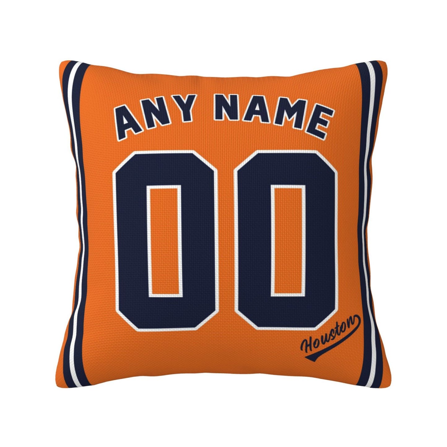 Custom Houston Astros Pillow Decorative Throw Pillow Case - Print Personalized Football Team Fans Name & Number Birthday Gift Football Pillows