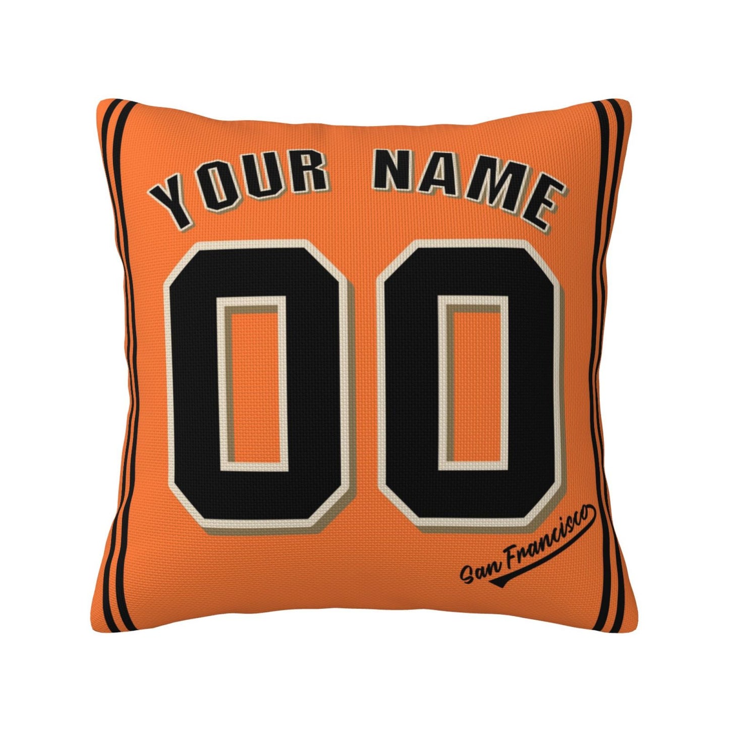 Custom San Francisco Giants Pillow Decorative Throw Pillow Case - Print Personalized Football Team Fans Name & Number Birthday Gift Football Pillows