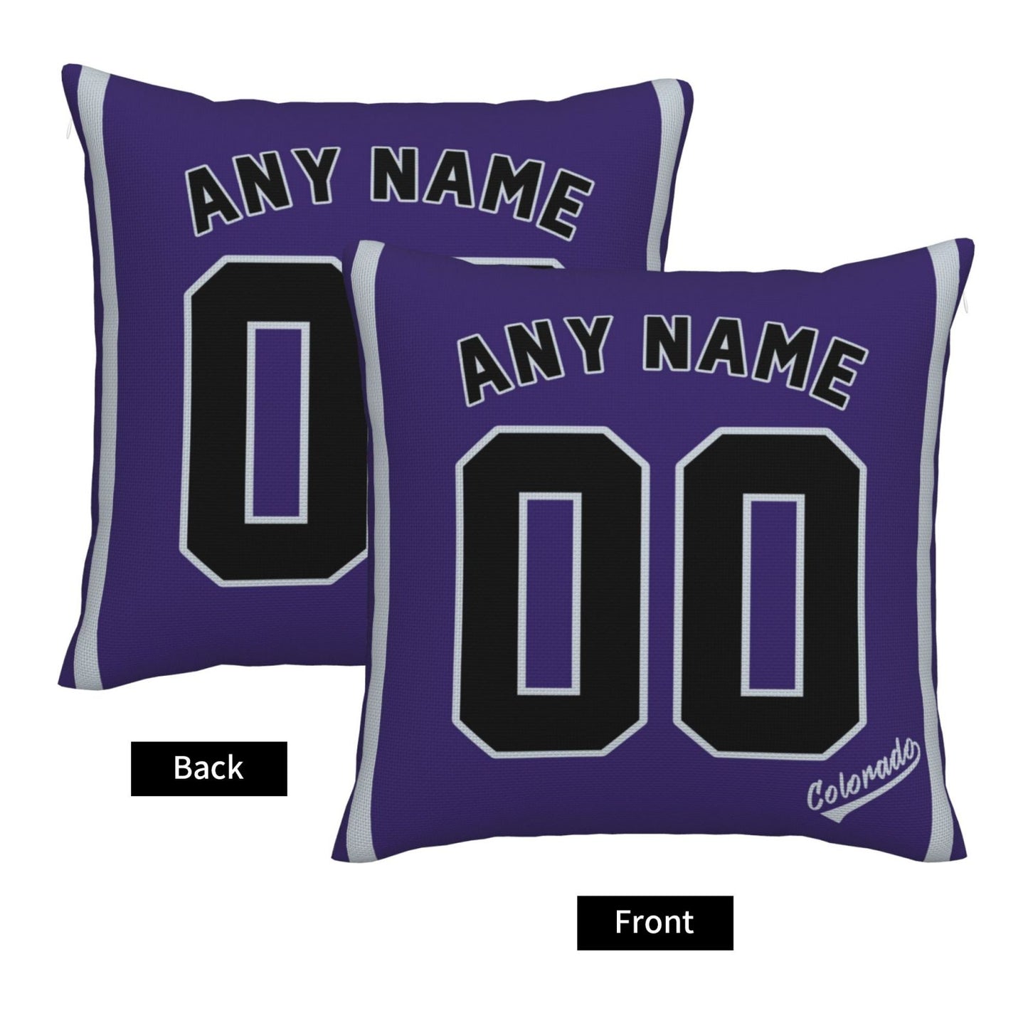 Custom Colorado Rockies Pillow Decorative Throw Pillow Case - Print Personalized Football Team Fans Name & Number Birthday Gift Football Pillows