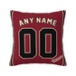Custom A.Diamondbacks Red Pillow Decorative Throw Pillow Case - Print Personalized Football Team Fans Name & Number Birthday Gift Football Pillows