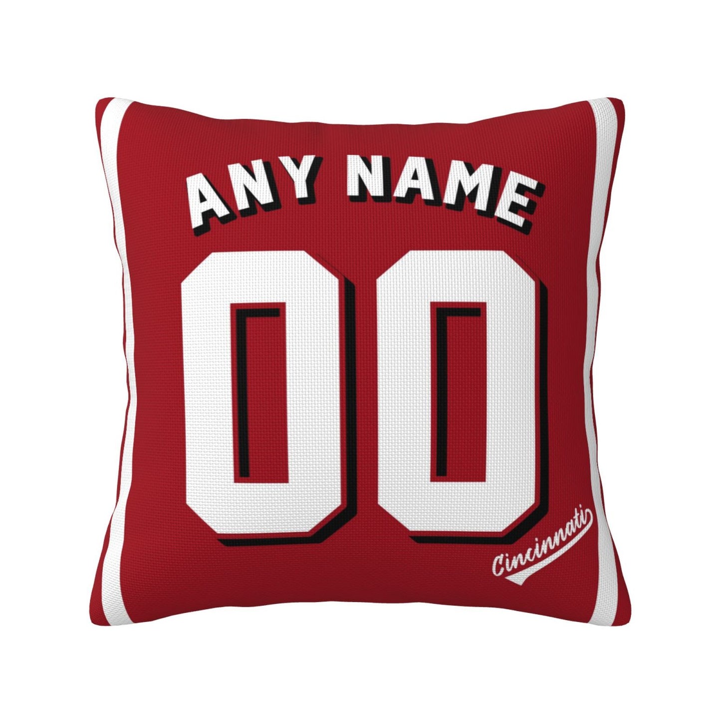 Custom Cincinnati Reds Pillow Decorative Throw Pillow Case - Print Personalized Football Team Fans Name & Number Birthday Gift Football Pillows