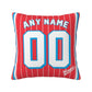 Custom Miami Marlins Pillow Decorative Throw Pillow Case - Print Personalized Football Team Fans Name & Number Birthday Gift Football Pillows