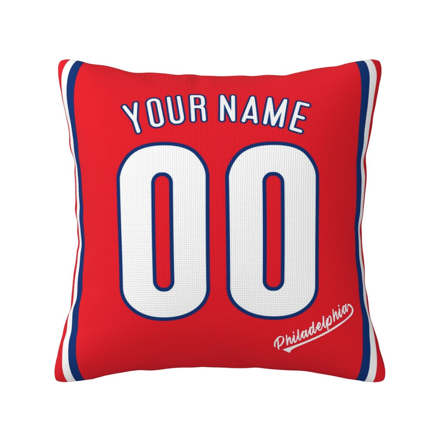 Custom Philadelphia Phillies Pillow Decorative Throw Pillow Case - Print Personalized Football Team Fans Name & Number Birthday Gift Football Pillows