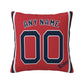 Custom Boston Red Sox Pillow Decorative Throw Pillow Case - Print Personalized Football Team Fans Name & Number Birthday Gift Football Pillows