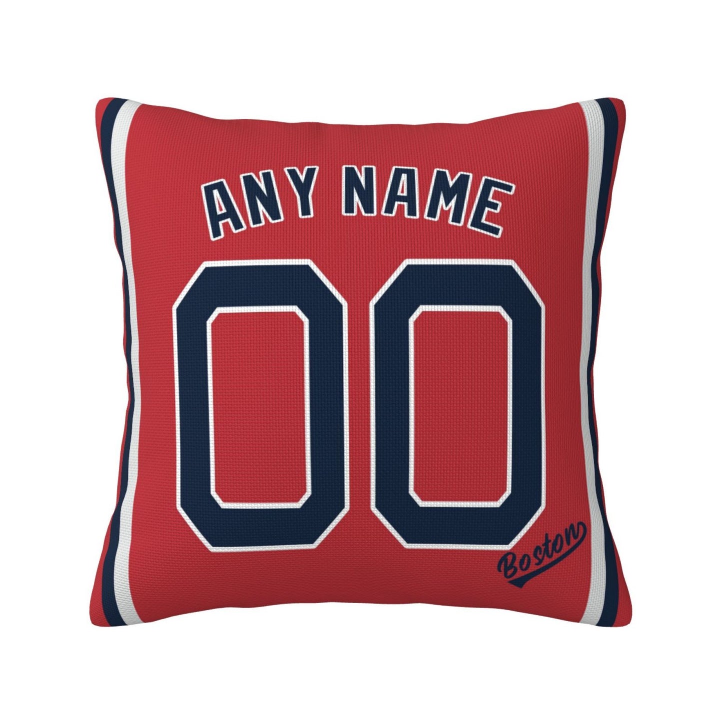 Custom Boston Red Sox Pillow Decorative Throw Pillow Case - Print Personalized Football Team Fans Name & Number Birthday Gift Football Pillows
