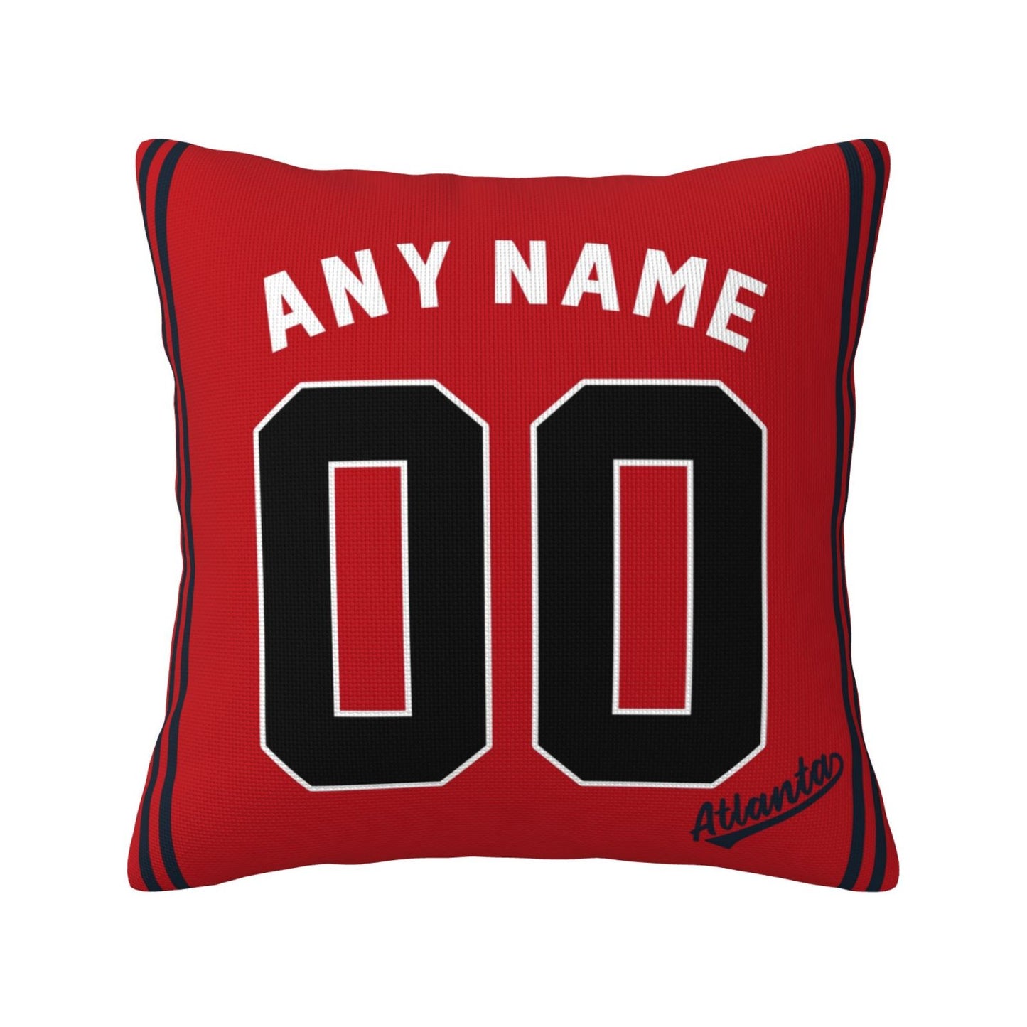 Custom Atlanta Braves Pillow Decorative Throw Pillow Case - Print Personalized Football Team Fans Name & Number Birthday Gift Football Pillows