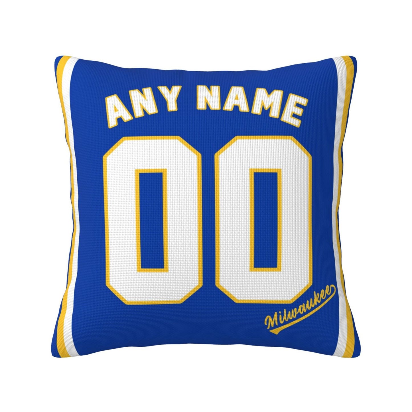 Custom Milwaukee Brewers Pillow Decorative Throw Pillow Case - Print Personalized Football Team Fans Name & Number Birthday Gift Football Pillows