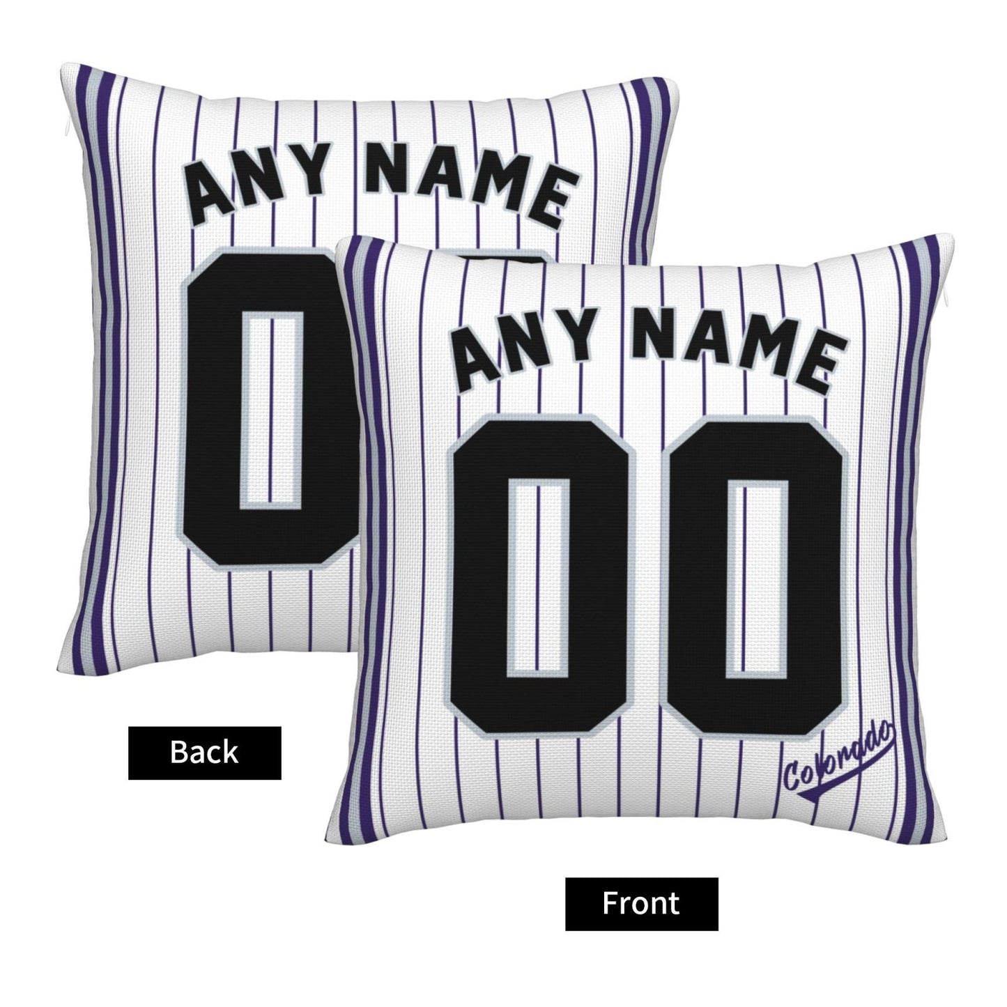 Custom Colorado Rockies Pillow Decorative Throw Pillow Case - Print Personalized Football Team Fans Name & Number Birthday Gift Football Pillows
