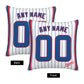 Custom Chicago Cubs Pillow Decorative Throw Pillow Case - Print Personalized Football Team Fans Name & Number Birthday Gift Football Pillows