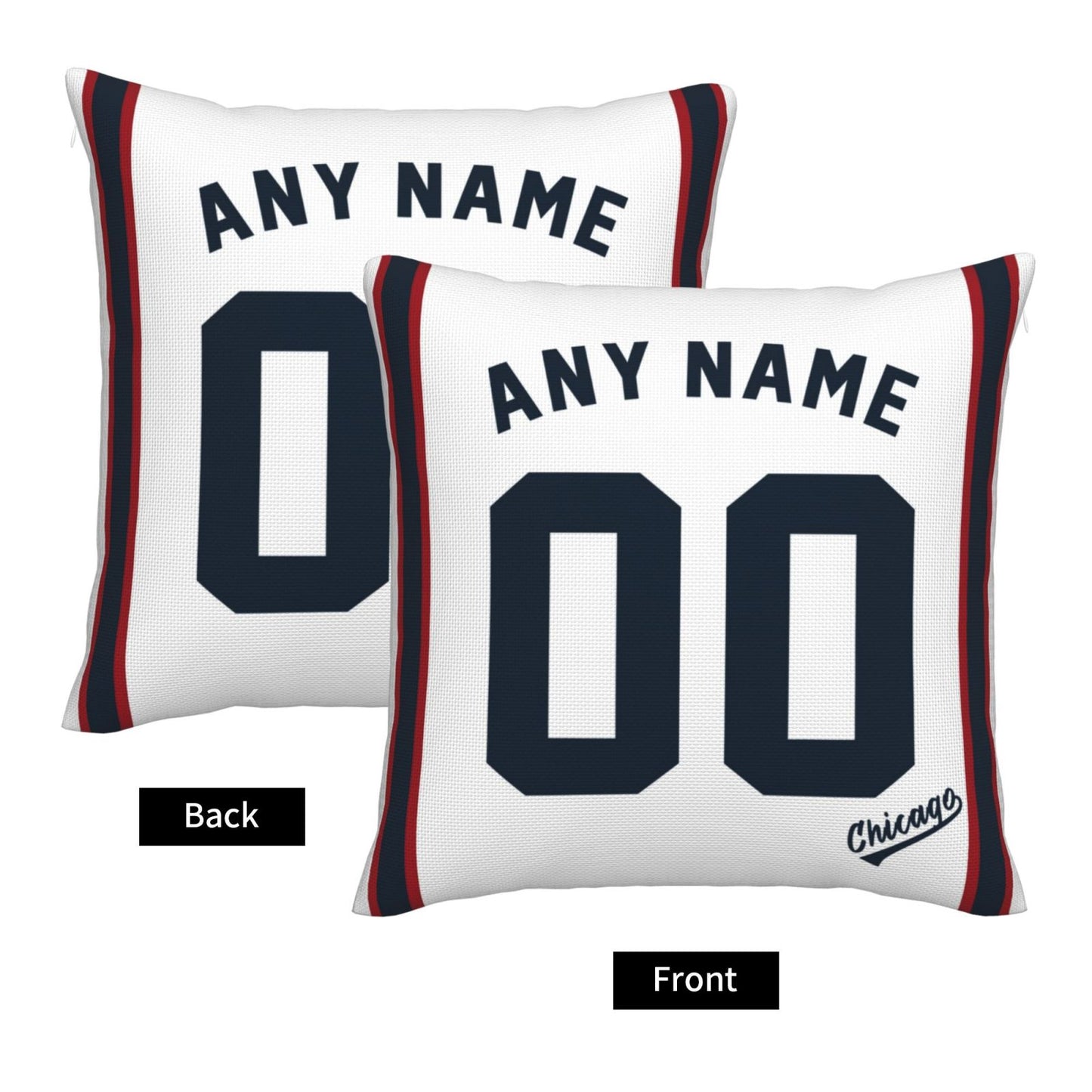 Custom Chicago White Sox Pillow Decorative Throw Pillow Case - Print Personalized Football Team Fans Name & Number Birthday Gift Football Pillows
