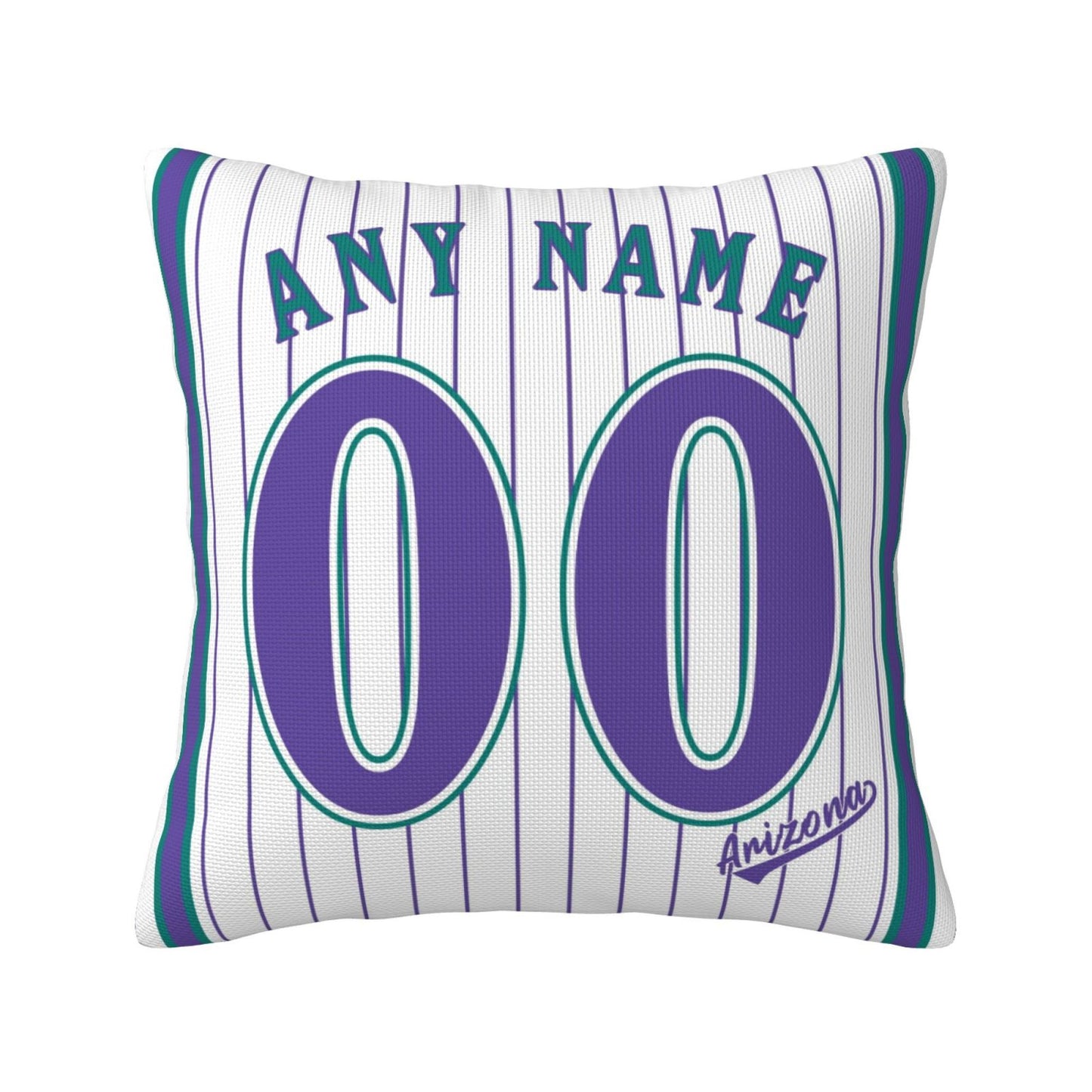 Custom A.Diamondbacks White-Stripe Pillow Decorative Throw Pillow Case - Print Personalized Football Team Fans Name & Number Birthday Gift Football Pillows
