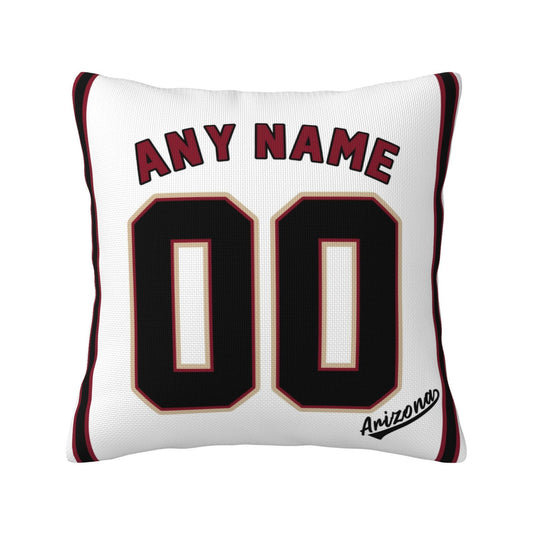 Custom A.Diamondbacks White Pillow Decorative Throw Pillow Case - Print Personalized Football Team Fans Name & Number Birthday Gift Football Pillows