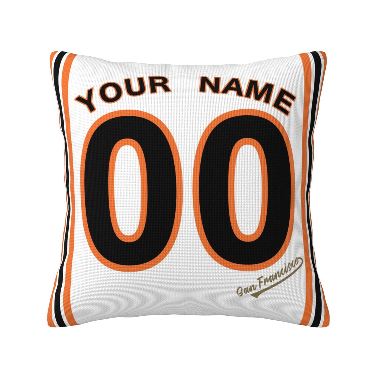 Custom San Francisco Giants Pillow Decorative Throw Pillow Case - Print Personalized Football Team Fans Name & Number Birthday Gift Football Pillows