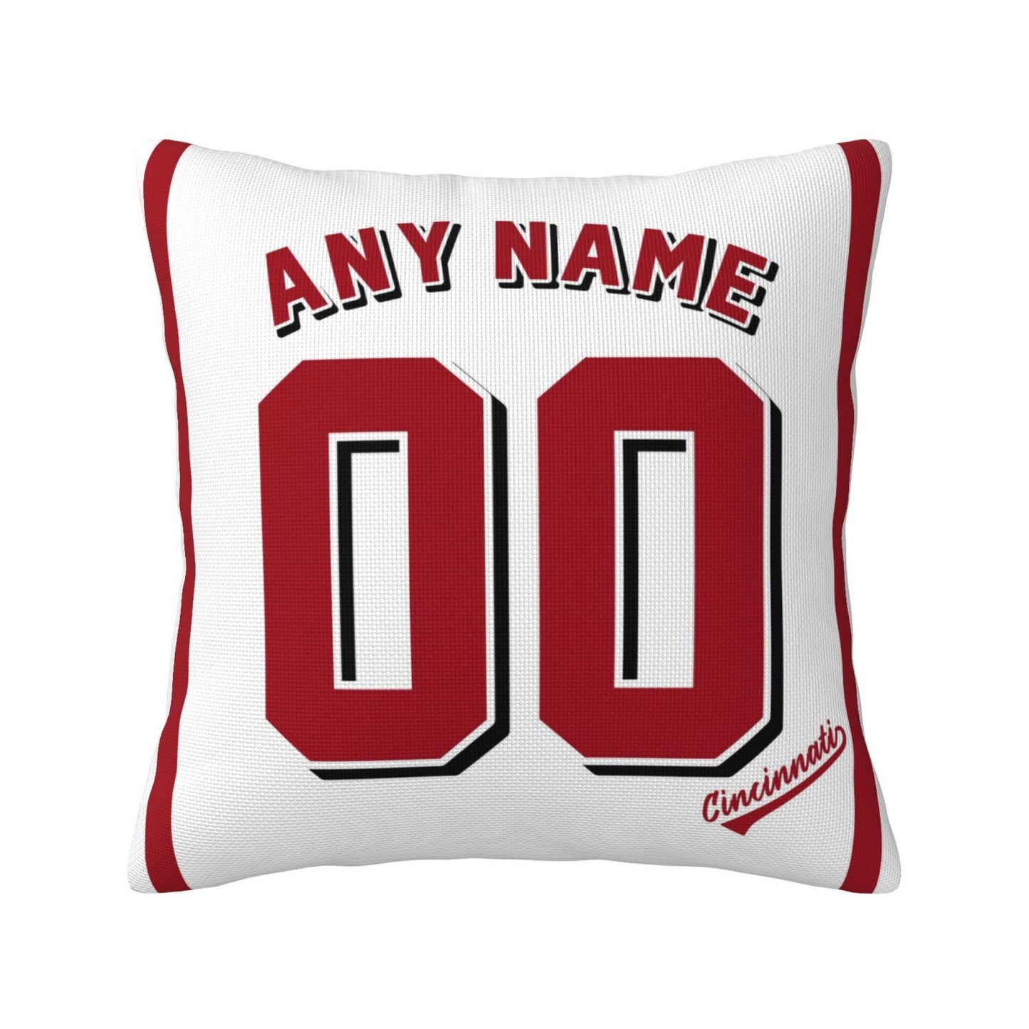 Custom Cincinnati Reds Pillow Decorative Throw Pillow Case - Print Personalized Football Team Fans Name & Number Birthday Gift Football Pillows