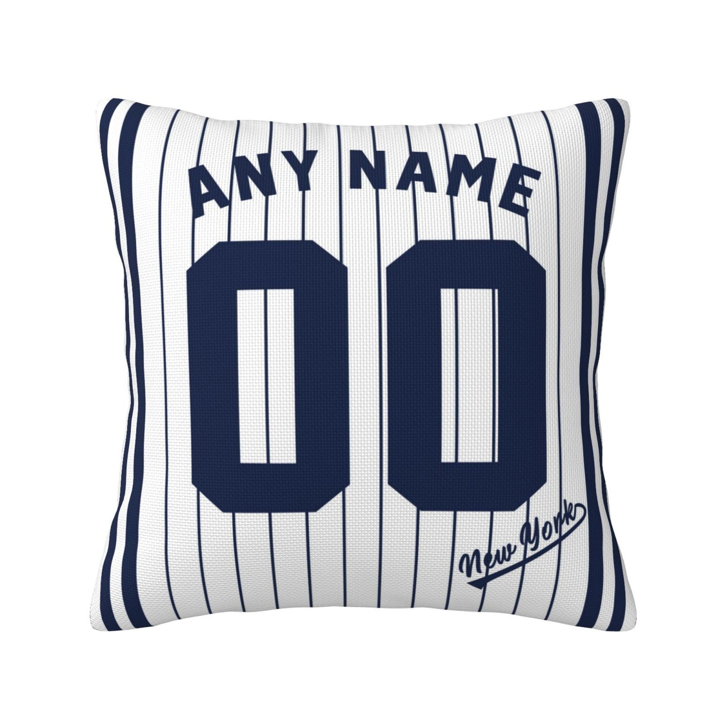 Custom New York Yankees Pillow Decorative Throw Pillow Case - Print Personalized Football Team Fans Name & Number Birthday Gift Football Pillows