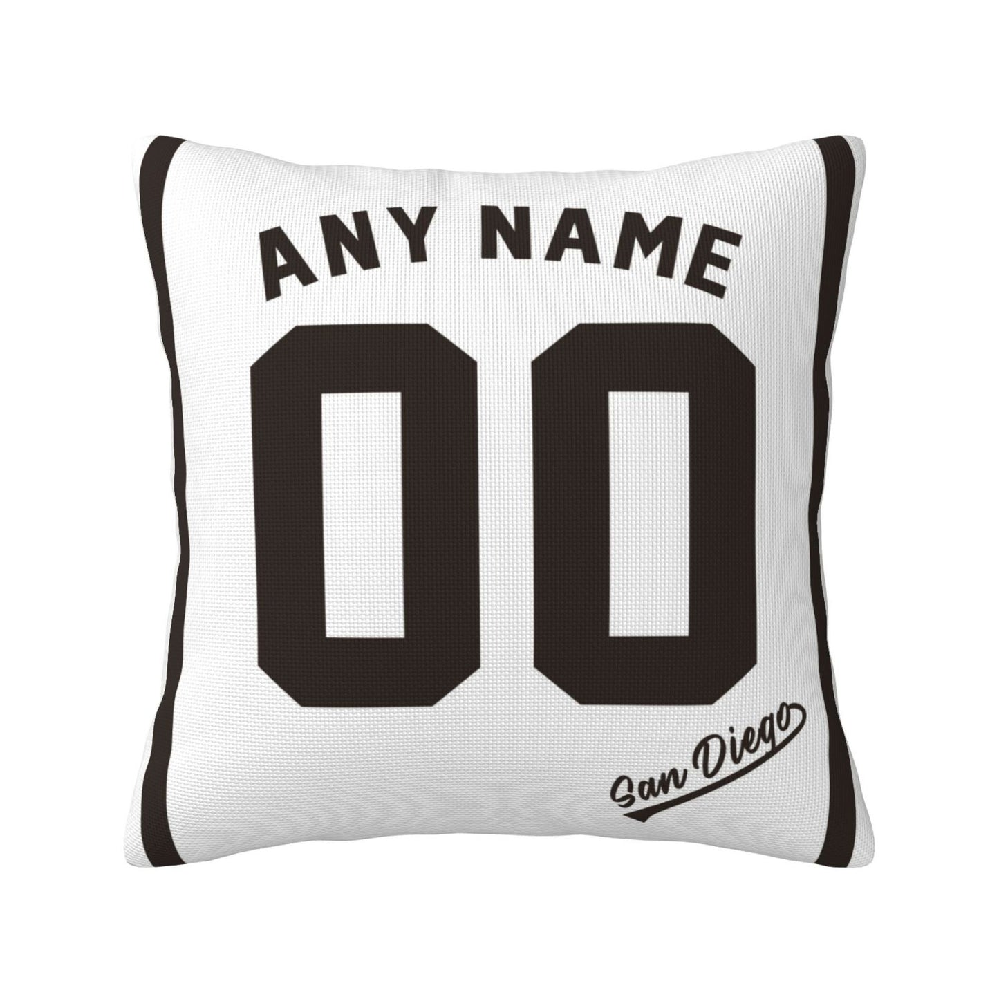 Custom San Diego Padres Pillow Decorative Throw Pillow Case - Print Personalized Football Team Fans Name & Number Birthday Gift Football Pillows