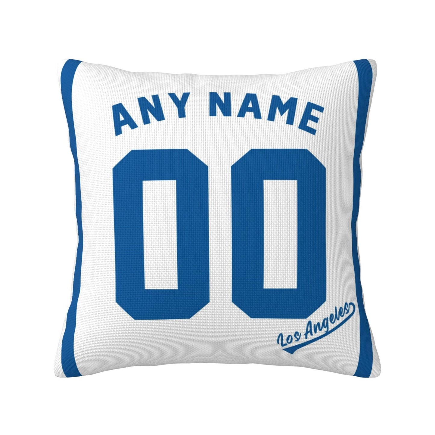 Custom Los Angeles Dodgers Pillow Decorative Throw Pillow Case - Print Personalized Football Team Fans Name & Number Birthday Gift Football Pillows