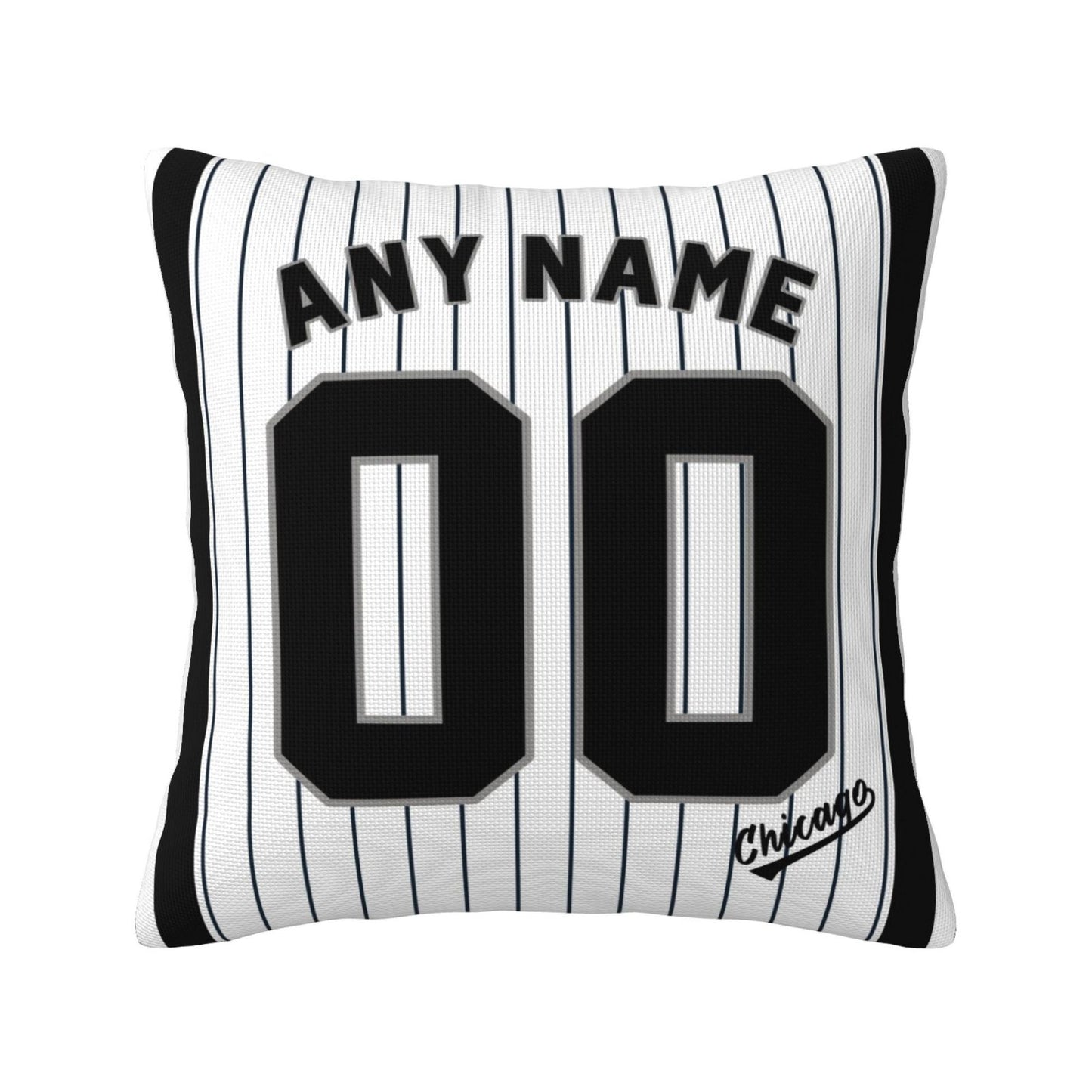 Custom Chicago White Sox Pillow Decorative Throw Pillow Case - Print Personalized Football Team Fans Name & Number Birthday Gift Football Pillows