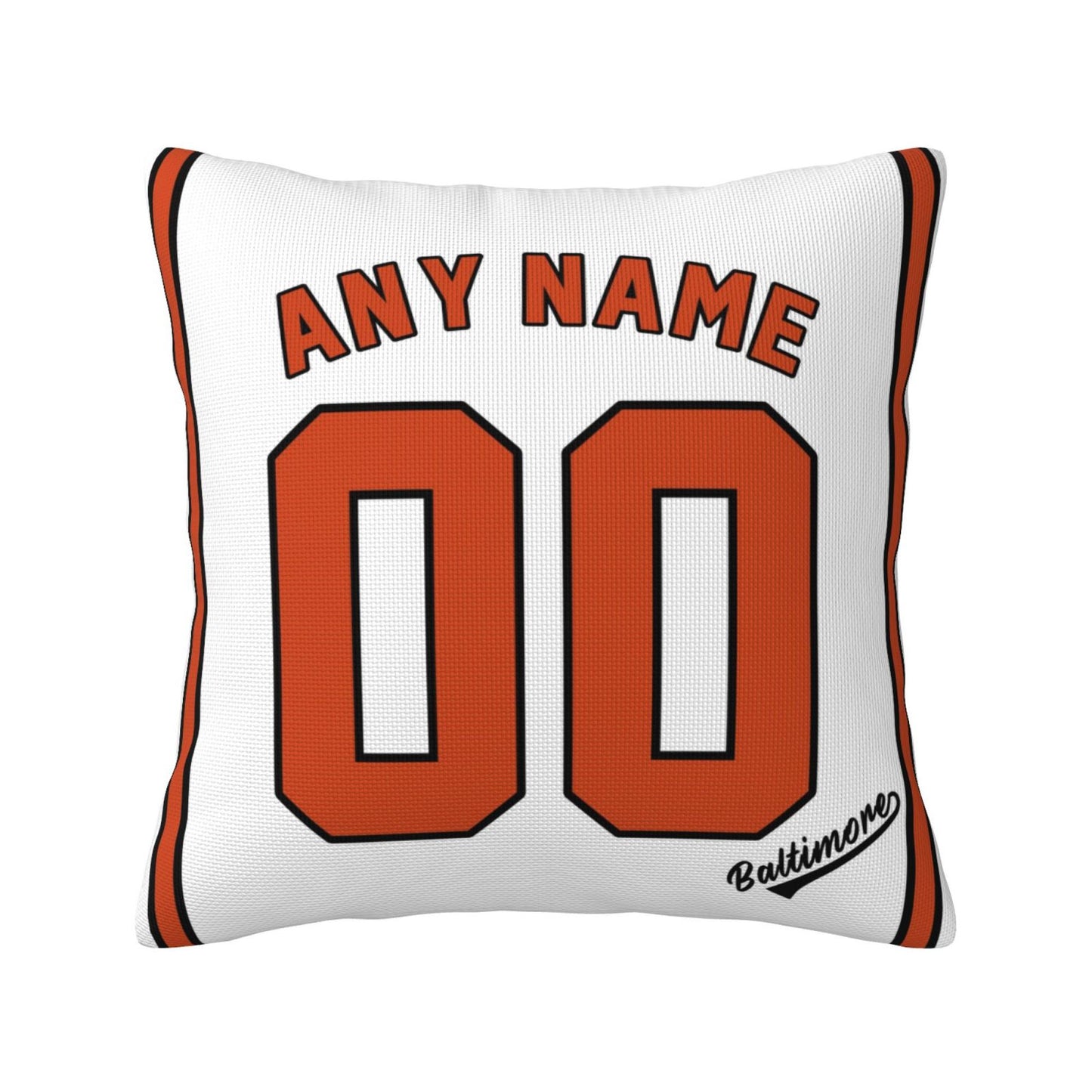 Custom Baltimore Orioles Pillow Decorative Throw Pillow Case - Print Personalized Football Team Fans Name & Number Birthday Gift Football Pillows