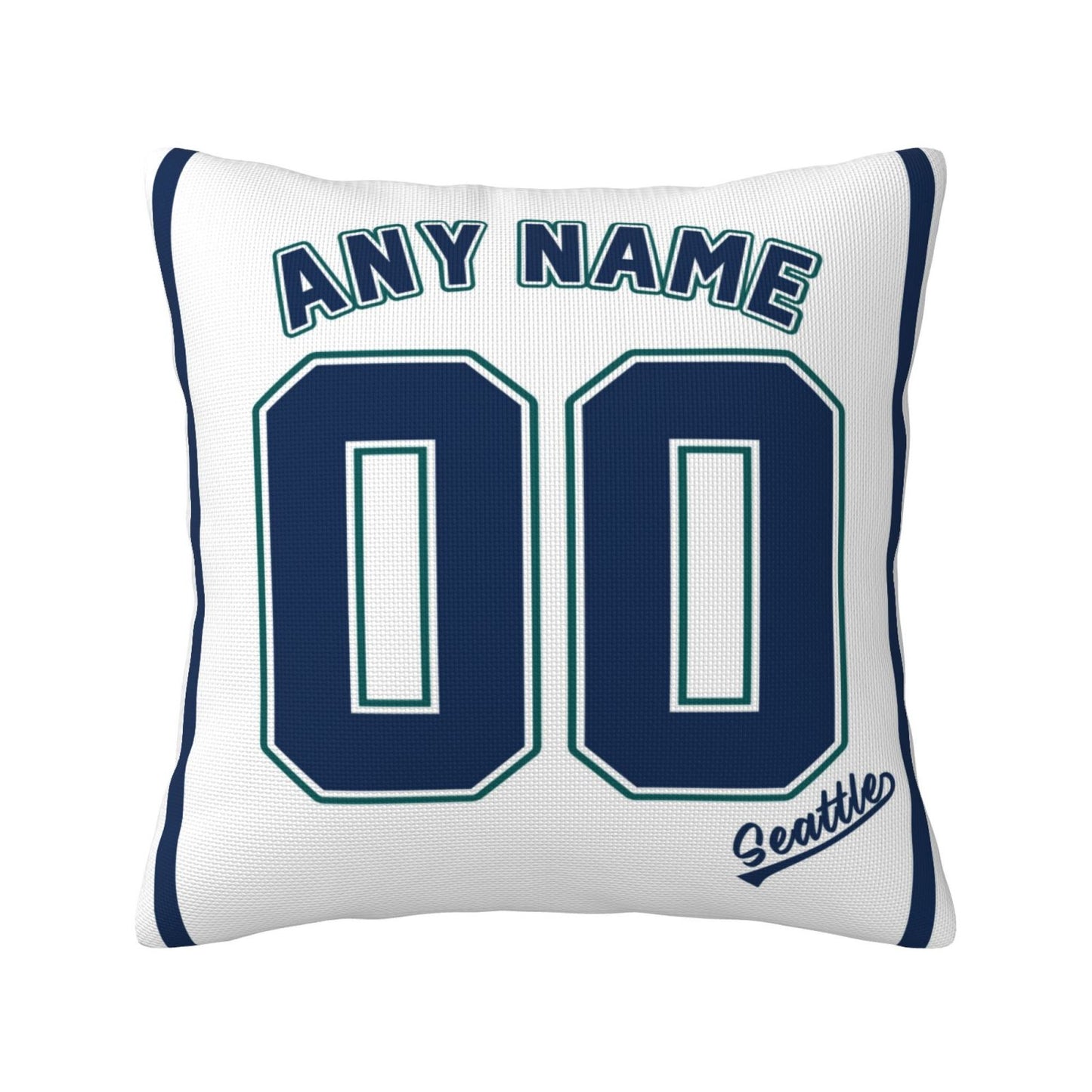 Custom Seattle Mariners Pillow Decorative Throw Pillow Case - Print Personalized Football Team Fans Name & Number Birthday Gift Football Pillows