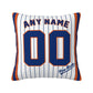 Custom New York Mets Pillow Decorative Throw Pillow Case - Print Personalized Football Team Fans Name & Number Birthday Gift Football Pillows